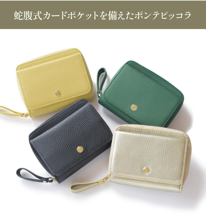 蛇腹式カードポケットを備えた＜ポンテ ピッコラ＞