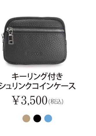 キーリング付きシュリンクコインケース