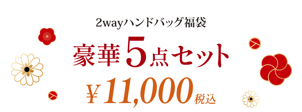 2wayハンドバック福袋＜豪華5点セット＞