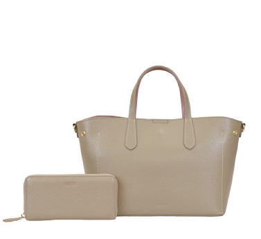 シュリンクレザーハンドバッグ＆財布＜ユニバーサルセット＞