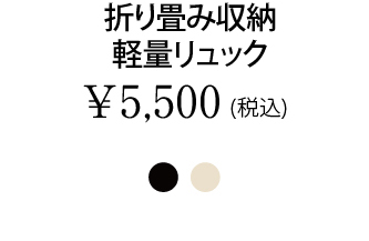 折り畳み収納軽量リュック