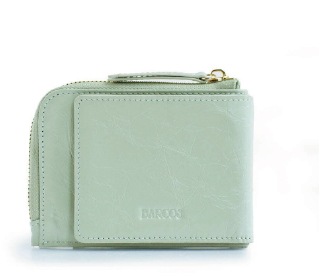 しわパテントレザー2つ折り財布